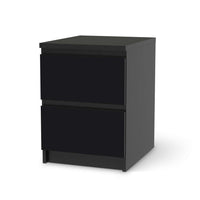 Möbelfolie Schwarz - IKEA Malm Kommode 2 Schubladen - schwarz