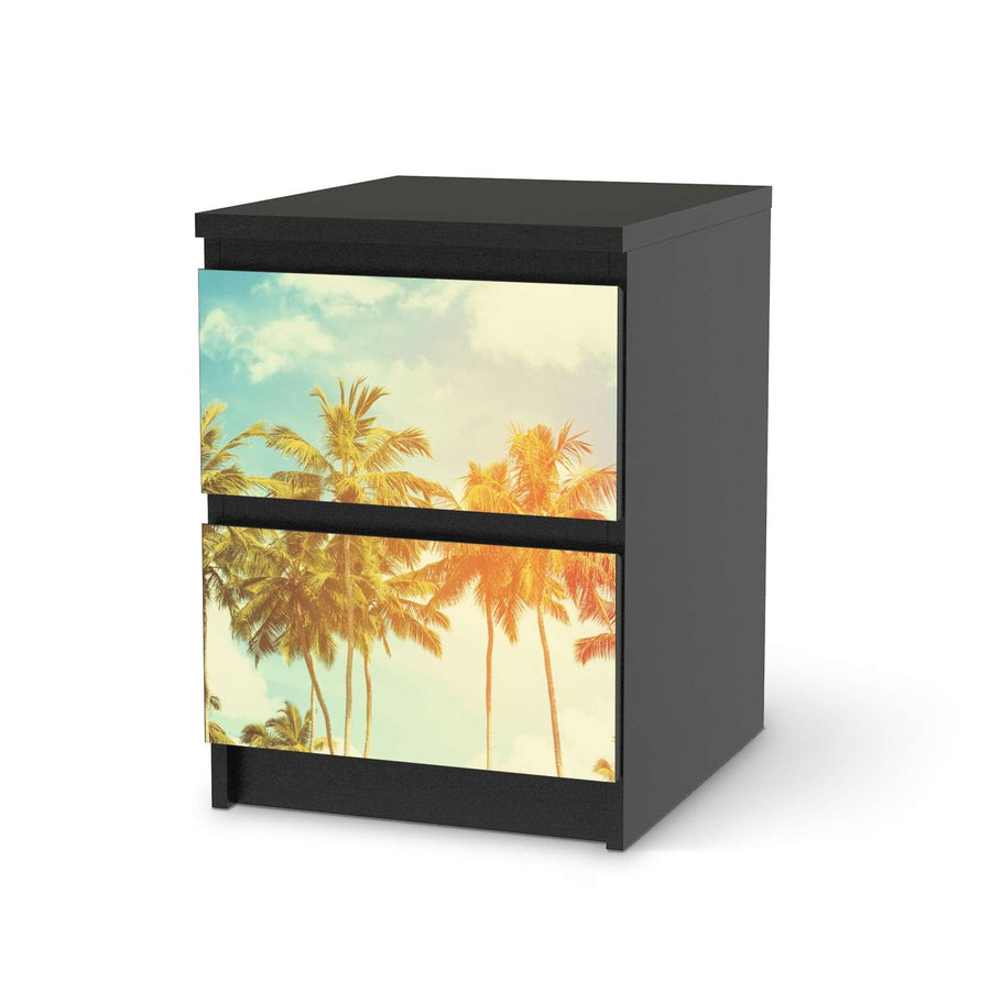 Möbelfolie Sun Flair - IKEA Malm Kommode 2 Schubladen - schwarz