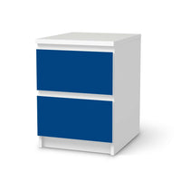 Möbelfolie Blau Dark - IKEA Malm Kommode 2 Schubladen  - weiss