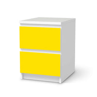 Möbelfolie Gelb Dark - IKEA Malm Kommode 2 Schubladen  - weiss