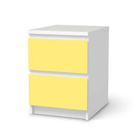 Möbelfolie Gelb Light - IKEA Malm Kommode 2 Schubladen  - weiss