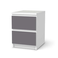 Möbelfolie Grau Light - IKEA Malm Kommode 2 Schubladen  - weiss