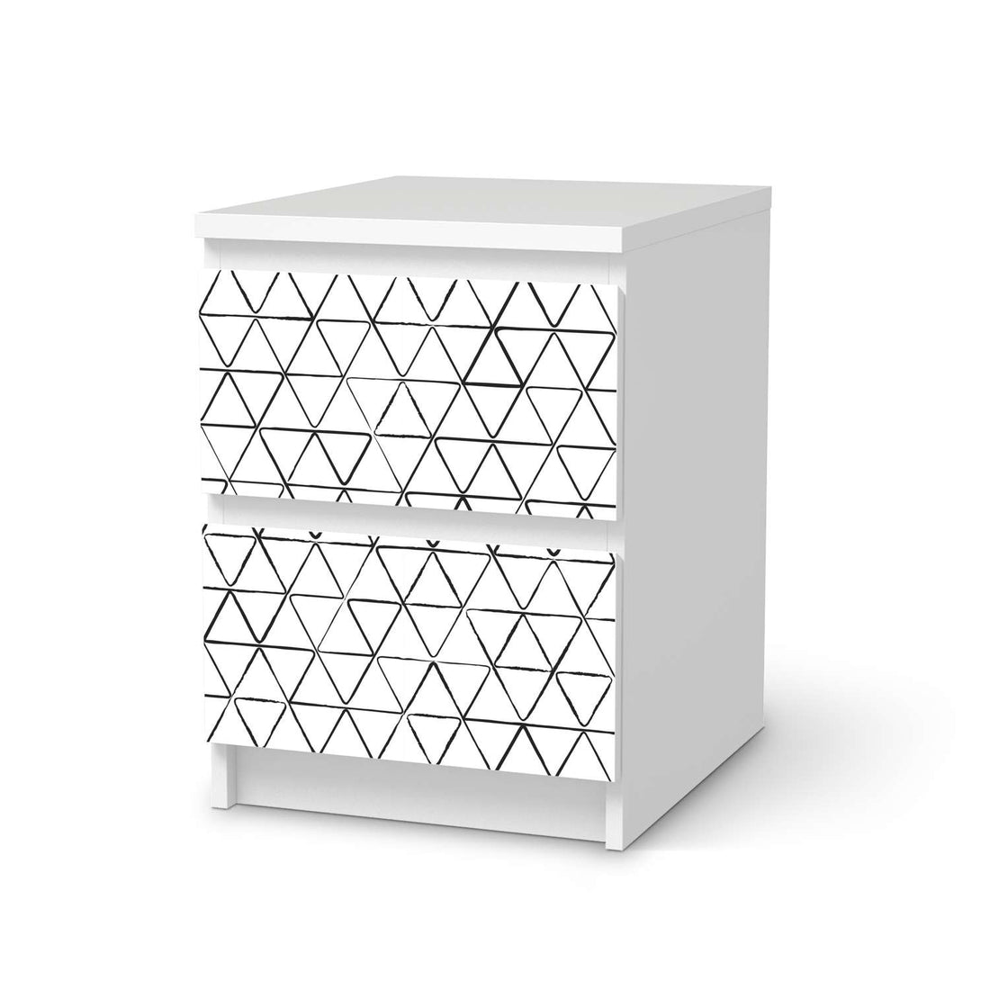 Möbelfolie Mediana - IKEA Malm Kommode 2 Schubladen  - weiss