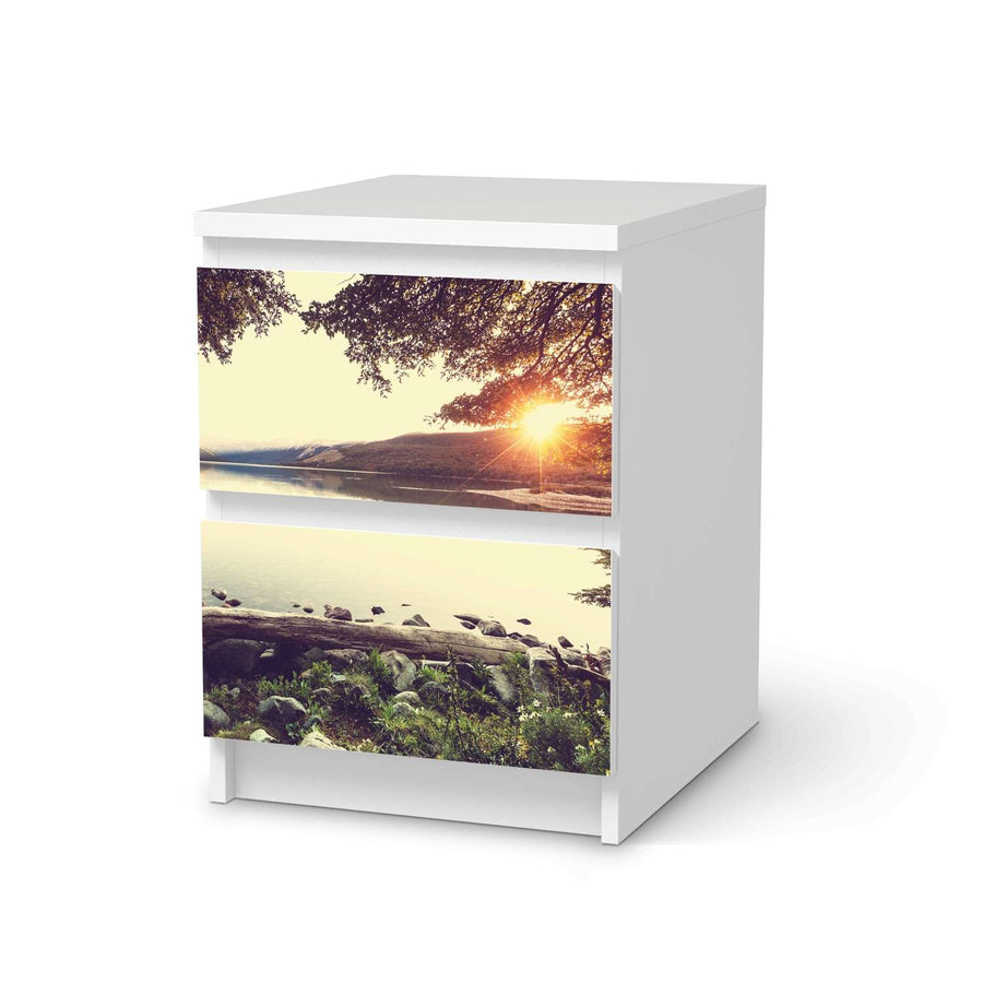 Möbelfolie Seaside Dreams - IKEA Malm Kommode 2 Schubladen  - weiss