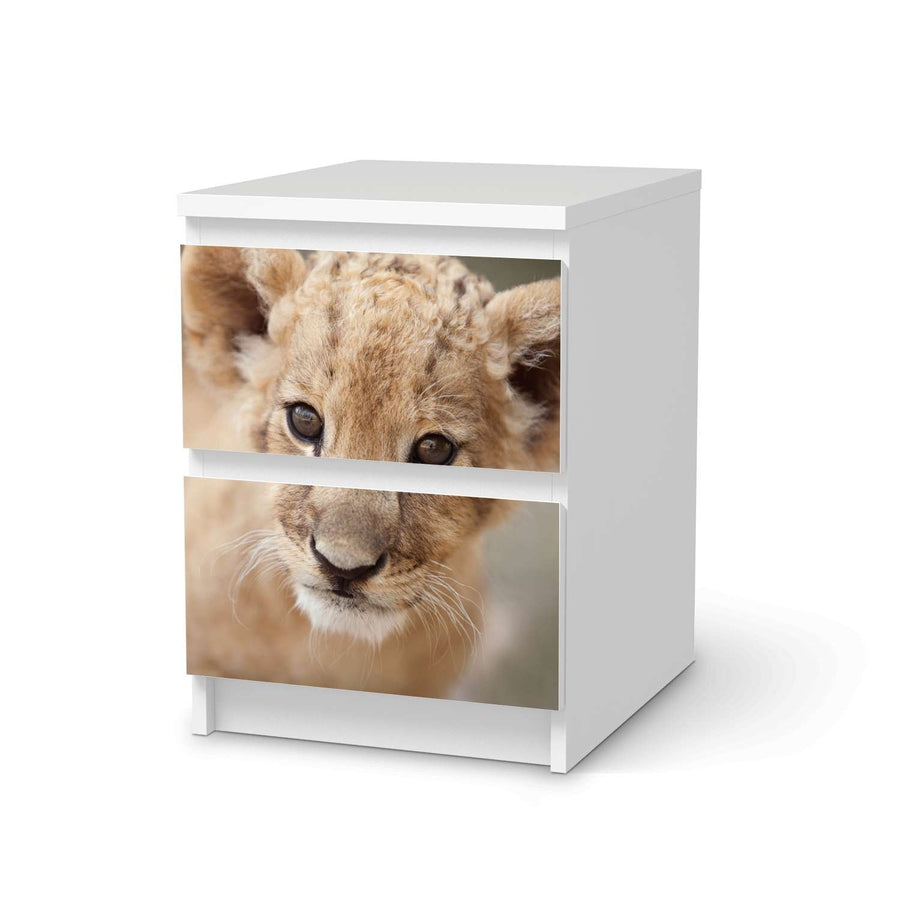 Möbelfolie Simba - IKEA Malm Kommode 2 Schubladen  - weiss