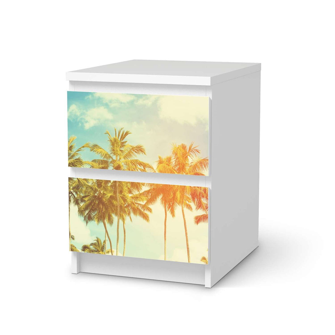Möbelfolie Sun Flair - IKEA Malm Kommode 2 Schubladen  - weiss