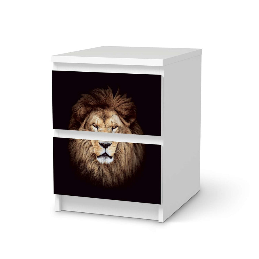 Möbelfolie Wild Eyes - IKEA Malm Kommode 2 Schubladen  - weiss