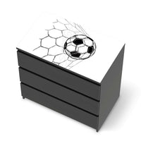 Möbelfolie Eingenetzt - IKEA Malm Kommode 3 Schubladen [oben] - schwarz