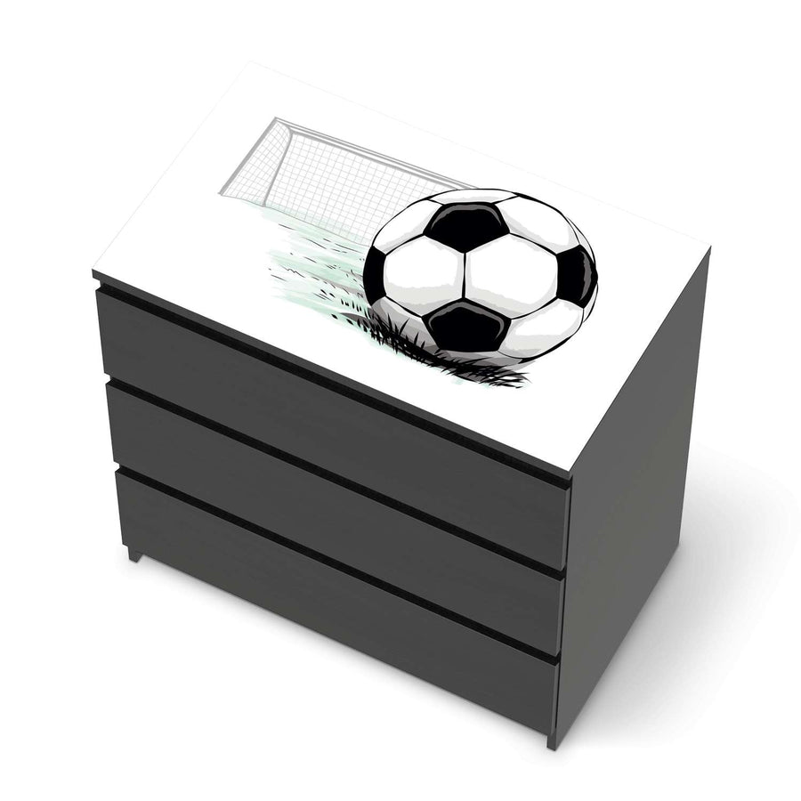 Möbelfolie Freistoss - IKEA Malm Kommode 3 Schubladen [oben] - schwarz