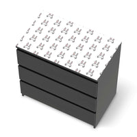 Möbelfolie Hoppel - IKEA Malm Kommode 3 Schubladen [oben] - schwarz