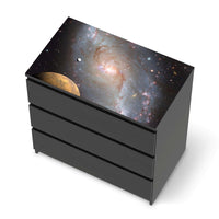 Möbelfolie Milky Way - IKEA Malm Kommode 3 Schubladen [oben] - schwarz
