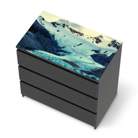 Möbelfolie Patagonia - IKEA Malm Kommode 3 Schubladen [oben] - schwarz