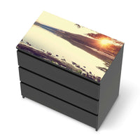 Möbelfolie Seaside Dreams - IKEA Malm Kommode 3 Schubladen [oben] - schwarz