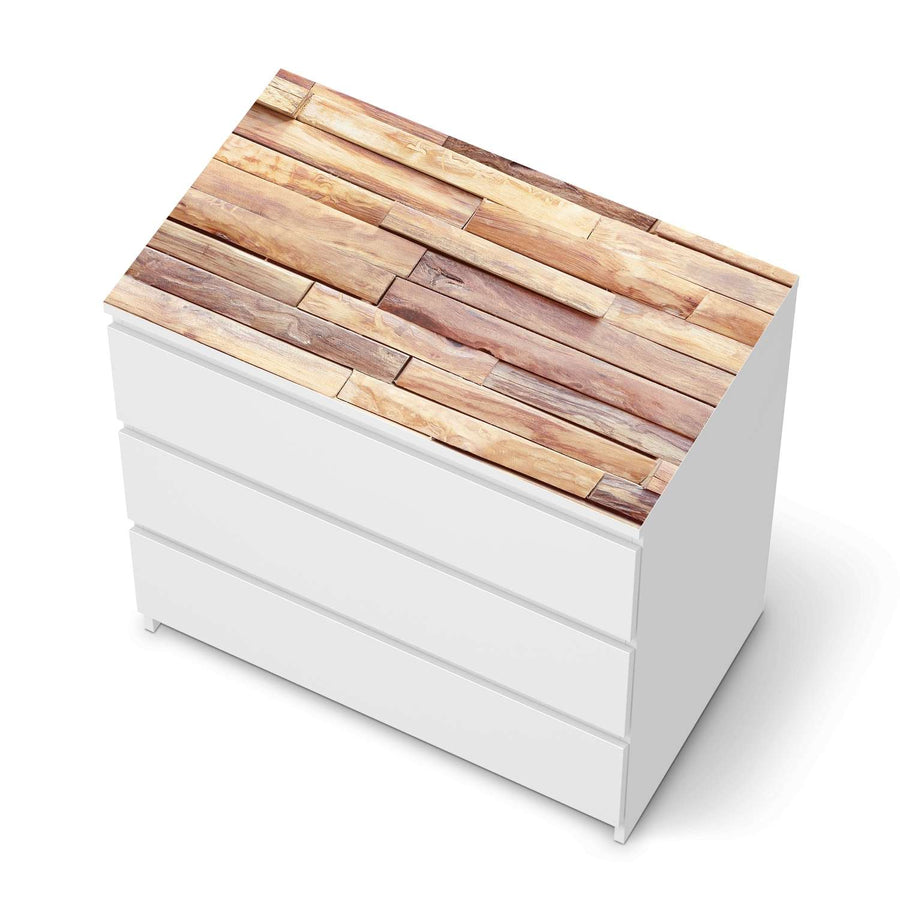 Möbelfolie Artwood - IKEA Malm Kommode 3 Schubladen [oben] - weiss