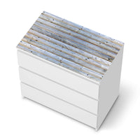 Möbelfolie Greyhound - IKEA Malm Kommode 3 Schubladen [oben] - weiss