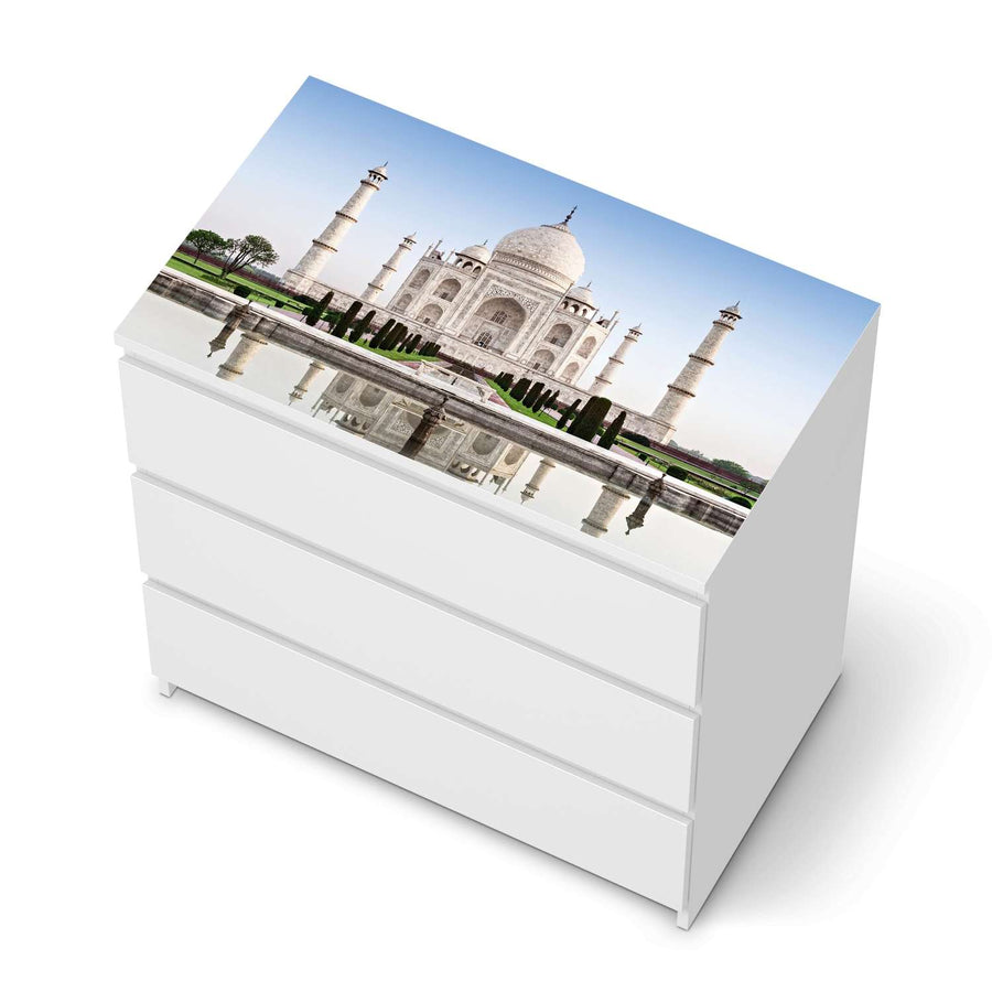 Möbelfolie Taj Mahal - IKEA Malm Kommode 3 Schubladen [oben] - weiss