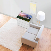 Möbelfolie Alpenblick - IKEA Malm Kommode 3 Schubladen [oben] - Wohnzimmer