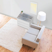 Möbelfolie Greyhound - IKEA Malm Kommode 3 Schubladen [oben] - Wohnzimmer