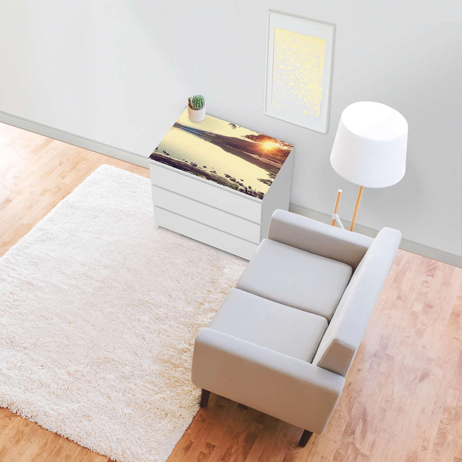Möbelfolie Seaside Dreams - IKEA Malm Kommode 3 Schubladen [oben] - Wohnzimmer