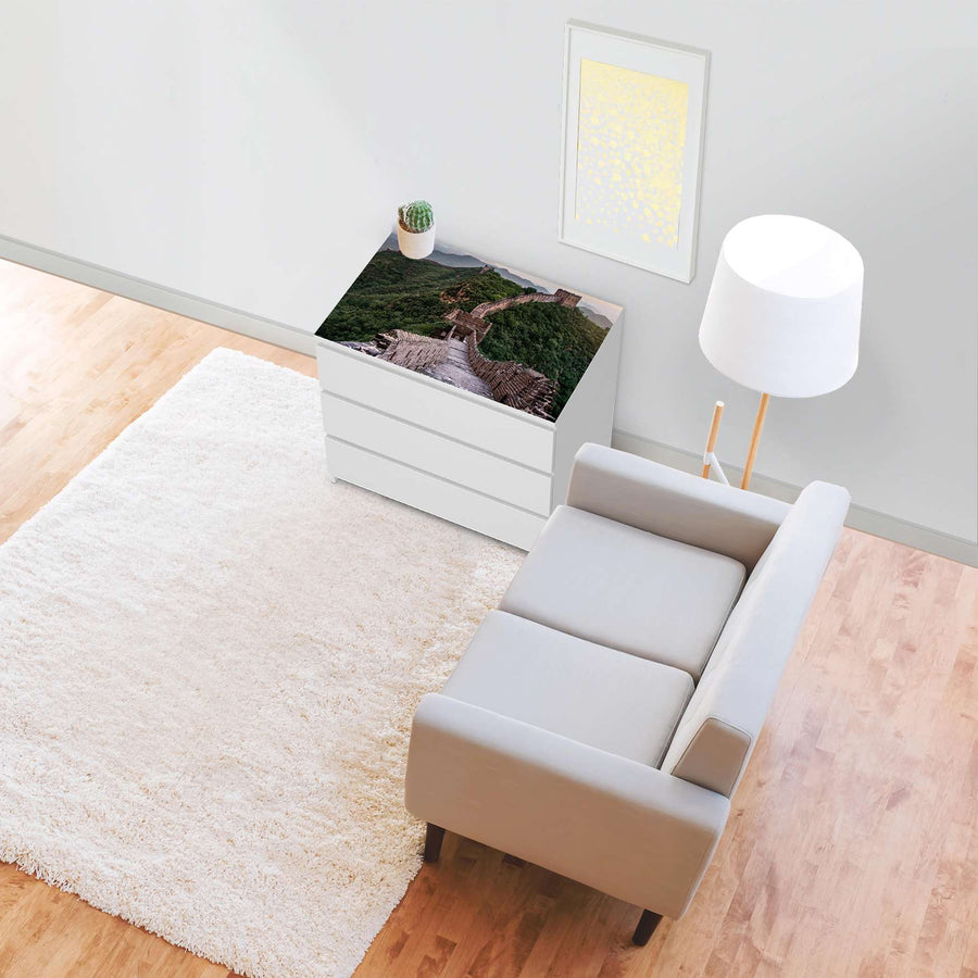 Möbelfolie The Great Wall - IKEA Malm Kommode 3 Schubladen [oben] - Wohnzimmer