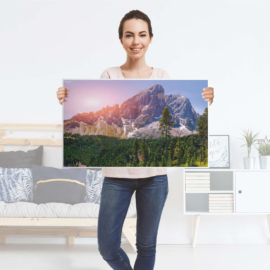 Möbelfolie Alpenblick - IKEA Malm Kommode 4 Schubladen [oben] - Folie