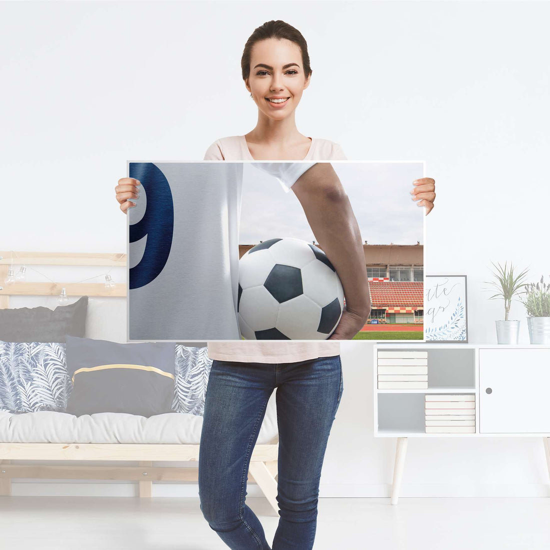 Möbelfolie Footballmania - IKEA Malm Kommode 4 Schubladen [oben] - Folie