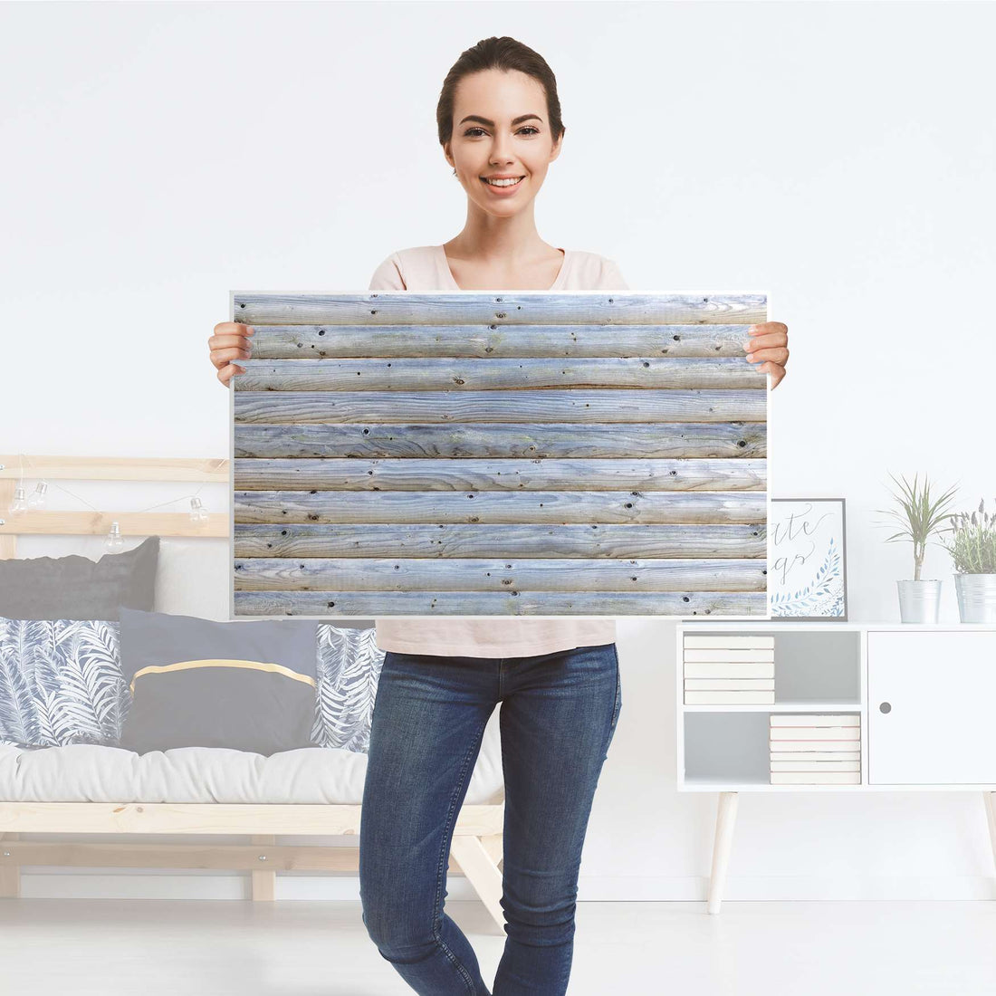 Möbelfolie Greyhound - IKEA Malm Kommode 4 Schubladen [oben] - Folie