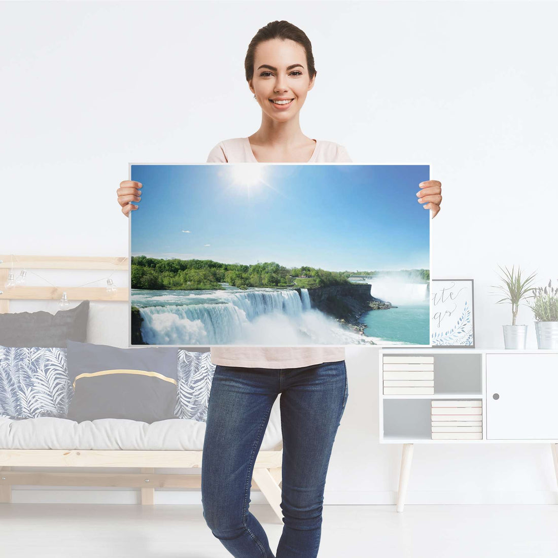 Möbelfolie Niagara Falls - IKEA Malm Kommode 4 Schubladen [oben] - Folie