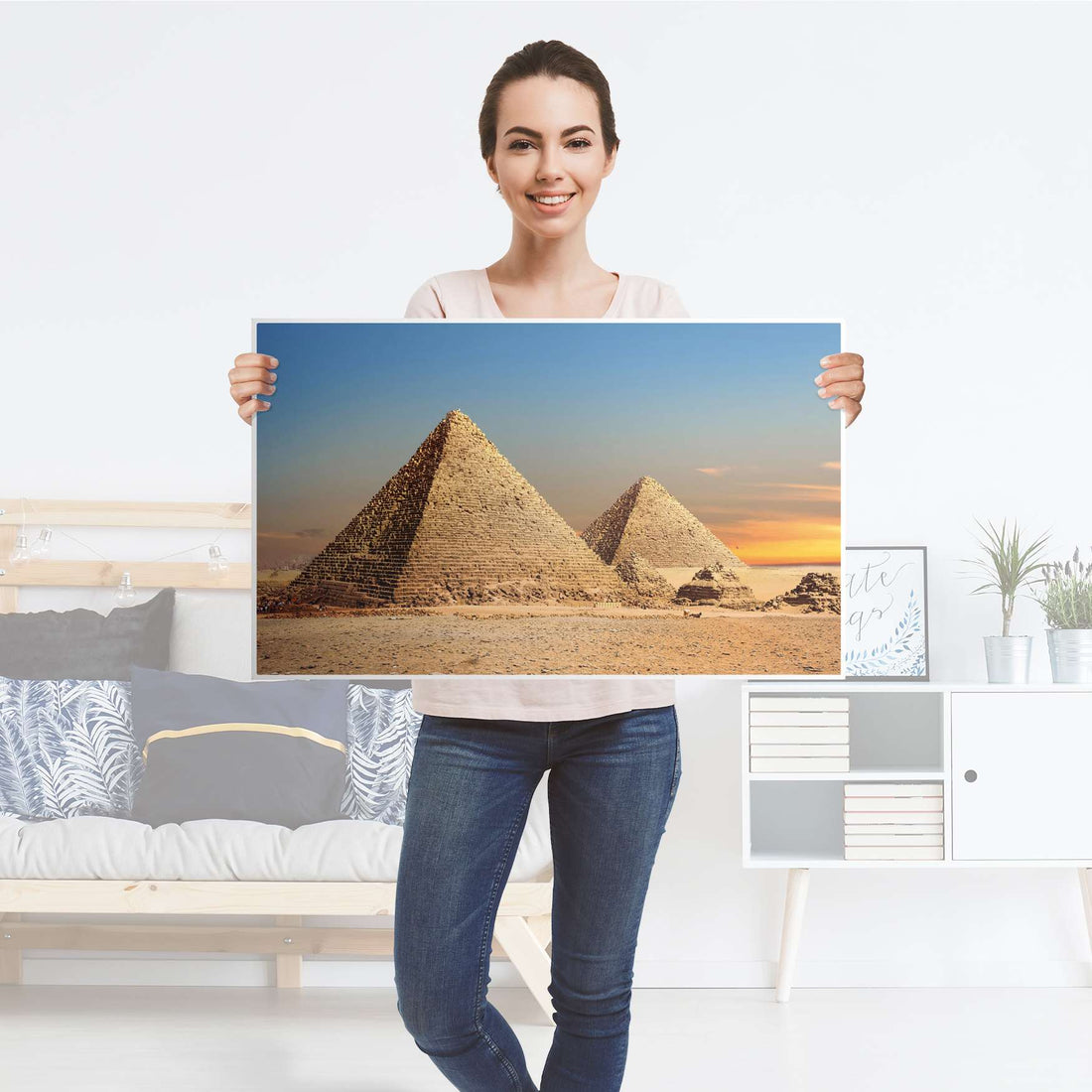 Möbelfolie Pyramids - IKEA Malm Kommode 4 Schubladen [oben] - Folie