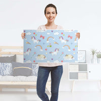 Möbelfolie Rainbow Unicorn - IKEA Malm Kommode 4 Schubladen [oben] - Folie