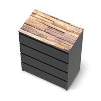 Möbelfolie Artwood - IKEA Malm Kommode 4 Schubladen [oben] - schwarz