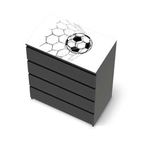 Möbelfolie Eingenetzt - IKEA Malm Kommode 4 Schubladen [oben] - schwarz