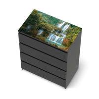 Möbelfolie Rainforest - IKEA Malm Kommode 4 Schubladen [oben] - schwarz