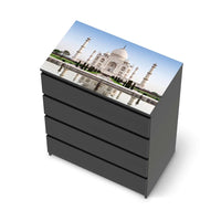 Möbelfolie Taj Mahal - IKEA Malm Kommode 4 Schubladen [oben] - schwarz