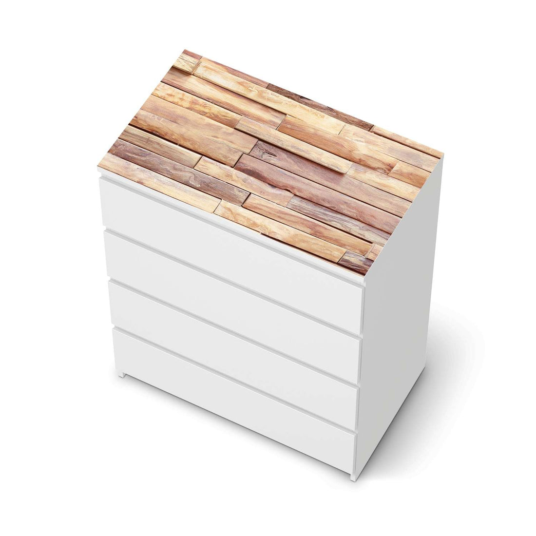 Möbelfolie Artwood - IKEA Malm Kommode 4 Schubladen [oben] - weiss