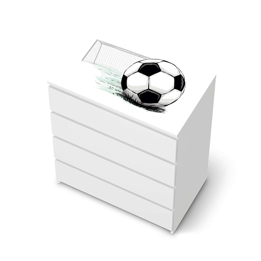Möbelfolie Freistoss - IKEA Malm Kommode 4 Schubladen [oben] - weiss