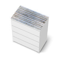 Möbelfolie Greyhound - IKEA Malm Kommode 4 Schubladen [oben] - weiss