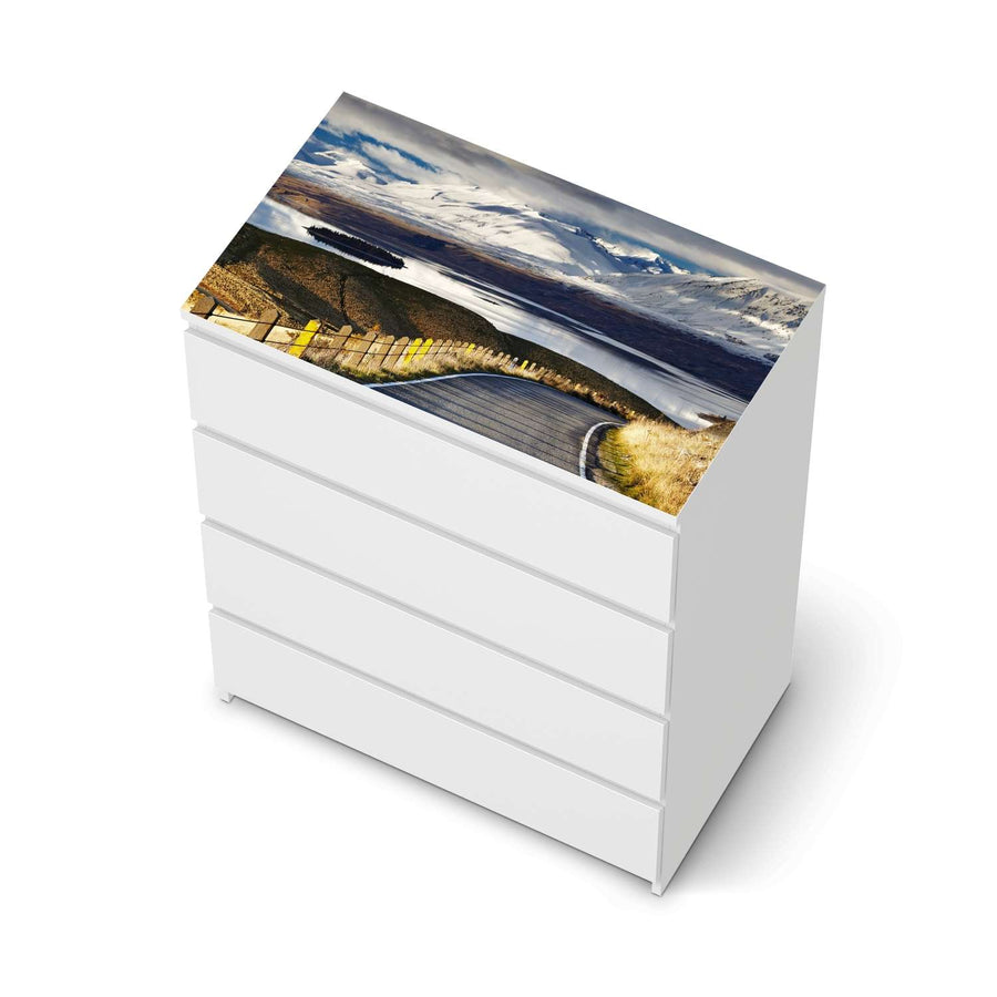 Möbelfolie New Zealand - IKEA Malm Kommode 4 Schubladen [oben] - weiss
