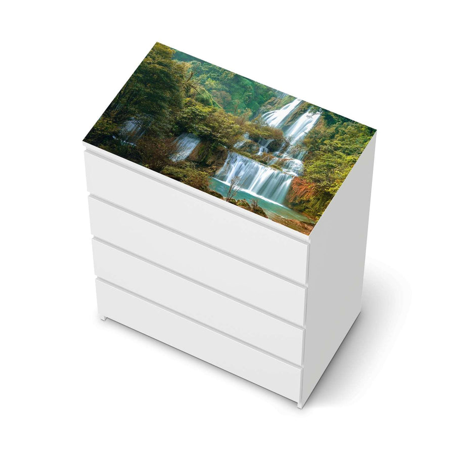 Möbelfolie Rainforest - IKEA Malm Kommode 4 Schubladen [oben] - weiss