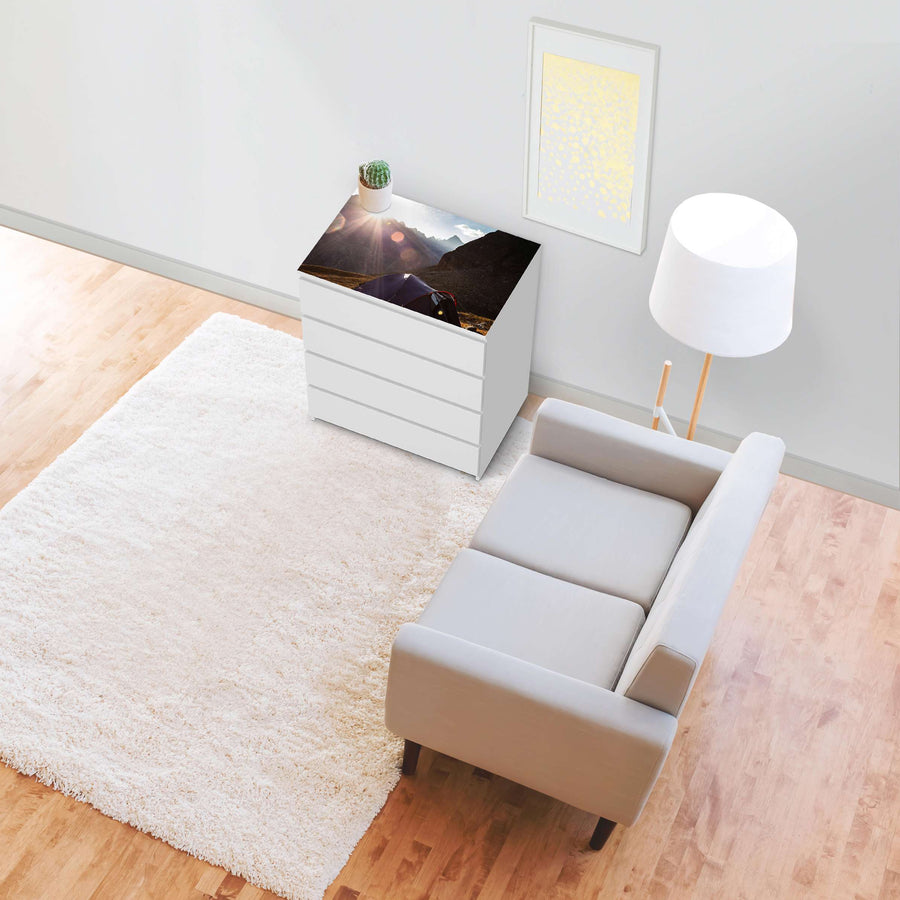 Möbelfolie Into the Wild - IKEA Malm Kommode 4 Schubladen [oben] - Wohnzimmer