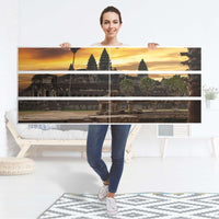 Möbelfolie Angkor Wat - IKEA Malm Kommode 6 Schubladen (breit) - Folie