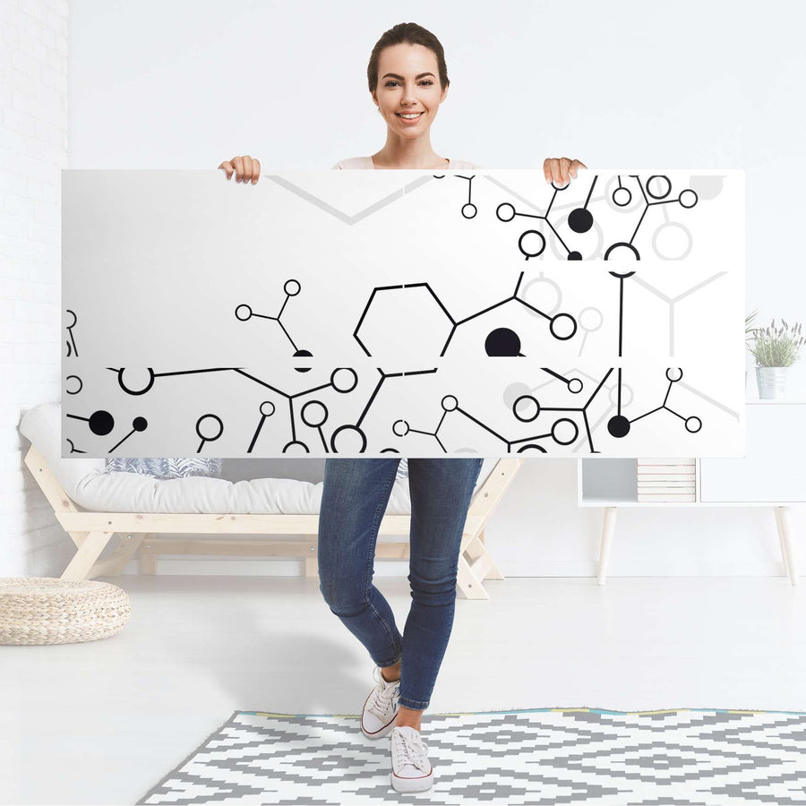 Möbelfolie Atomic 1 - IKEA Malm Kommode 6 Schubladen (breit) - Folie