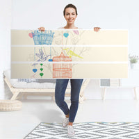 Möbelfolie Birdcage - IKEA Malm Kommode 6 Schubladen (breit) - Folie