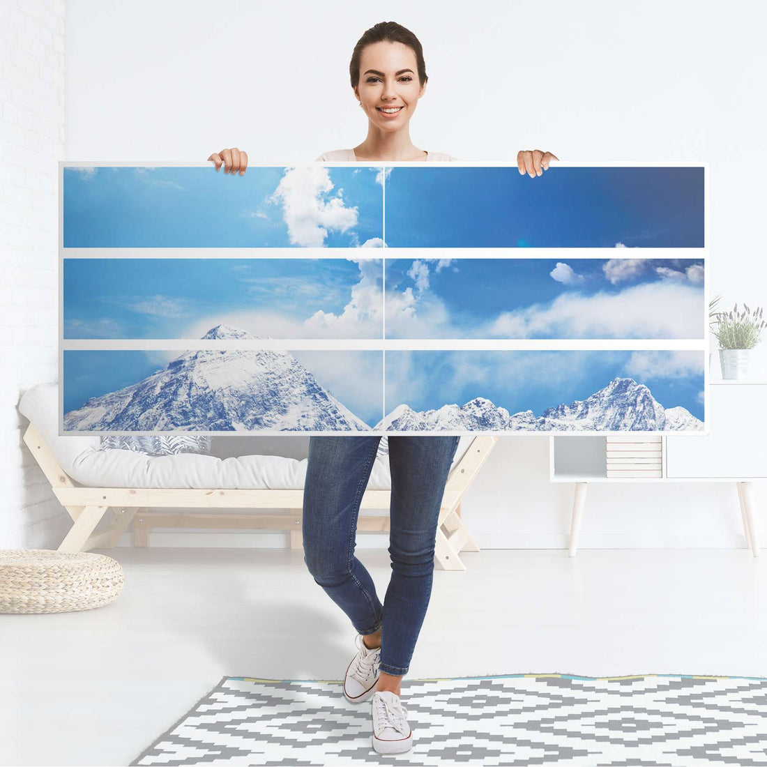 Möbelfolie Everest - IKEA Malm Kommode 6 Schubladen (breit) - Folie