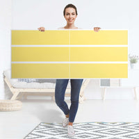 Möbelfolie Gelb Light - IKEA Malm Kommode 6 Schubladen (breit) - Folie
