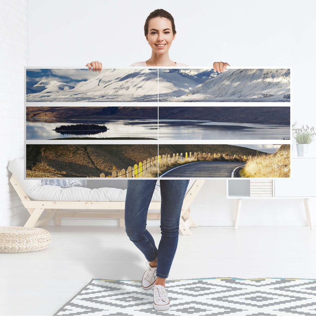 Möbelfolie New Zealand - IKEA Malm Kommode 6 Schubladen (breit) - Folie