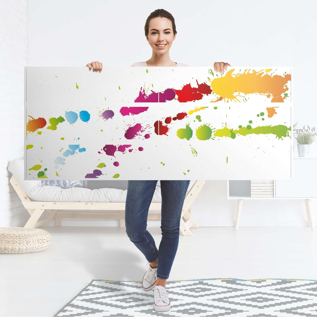 Möbelfolie Splash 2 - IKEA Malm Kommode 6 Schubladen (breit) - Folie
