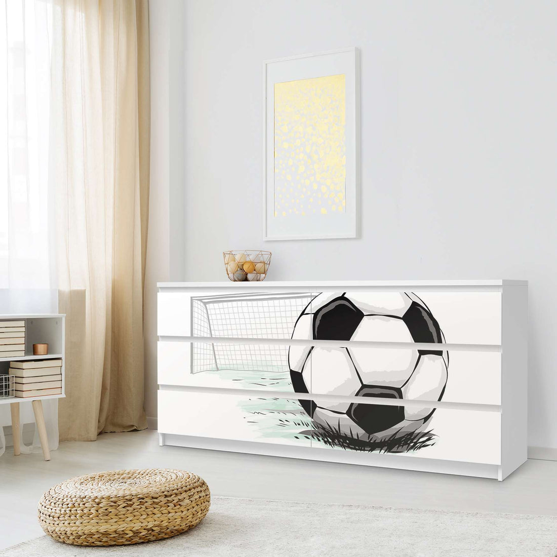 Möbelfolie Freistoss - IKEA Malm Kommode 6 Schubladen (breit) - Schlafzimmer