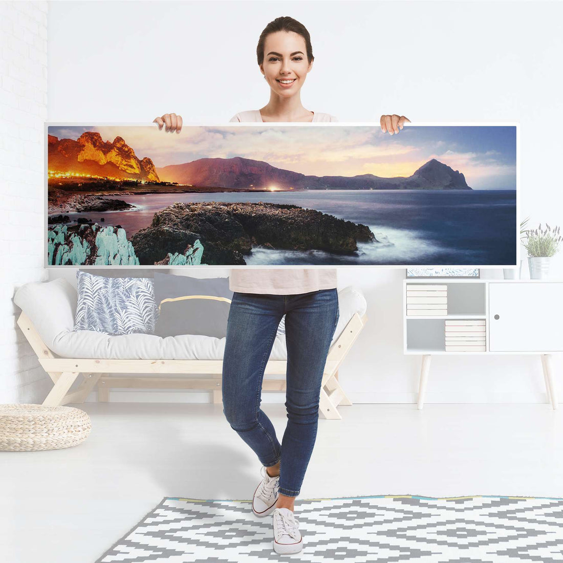 Möbelfolie Seaside - IKEA Malm Kommode 6 Schubladen (breit) [oben] - Folie