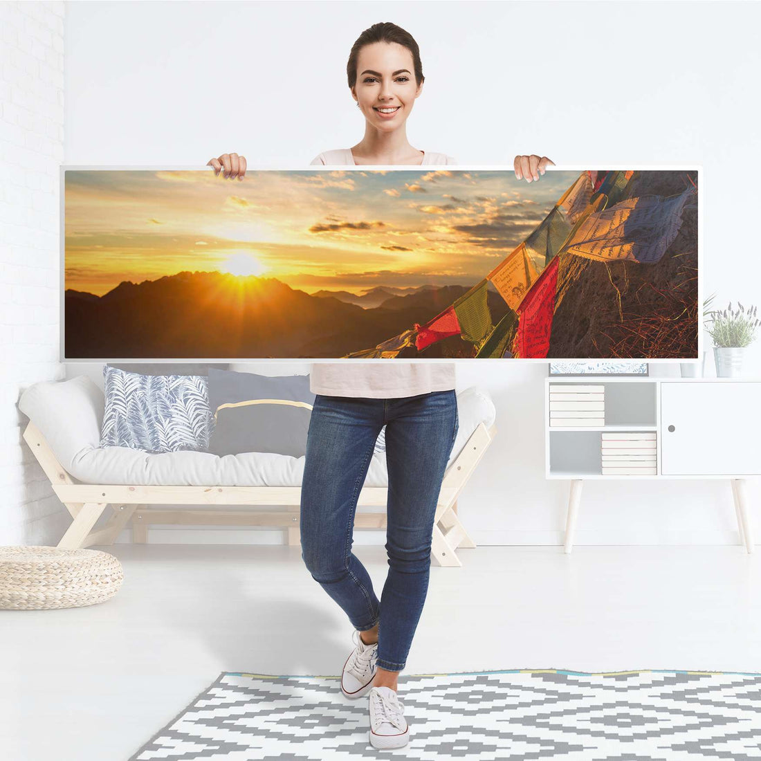 Möbelfolie Tibet - IKEA Malm Kommode 6 Schubladen (breit) [oben] - Folie